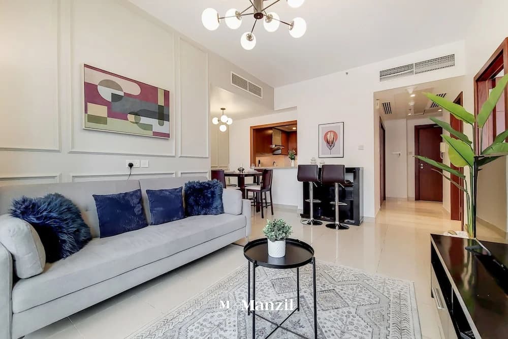 Manzil -Cozy 1BR Apt w/ Downtown Skyline Burj View - photo 8