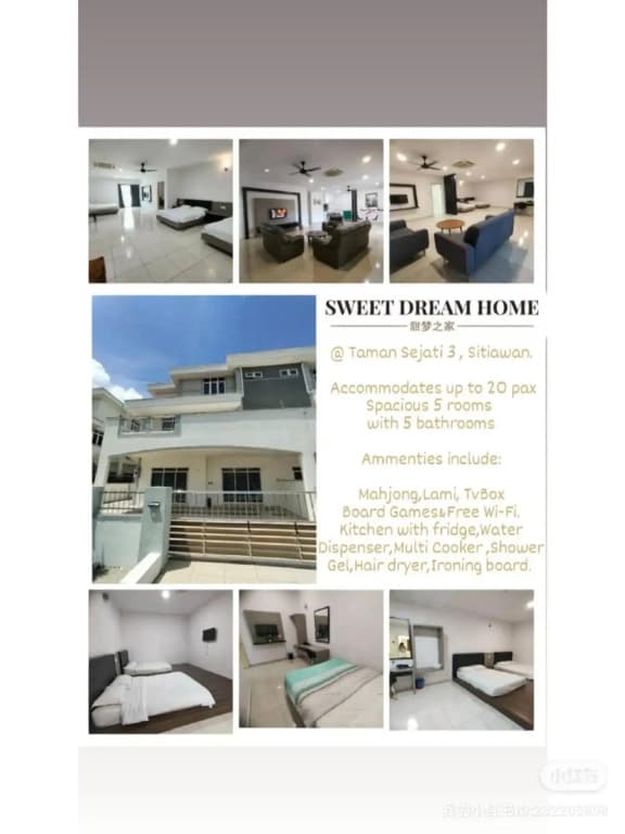 SWEET DREAM HOME 20PAX 3-Storey 5R5B SITIAWAN - photo 3