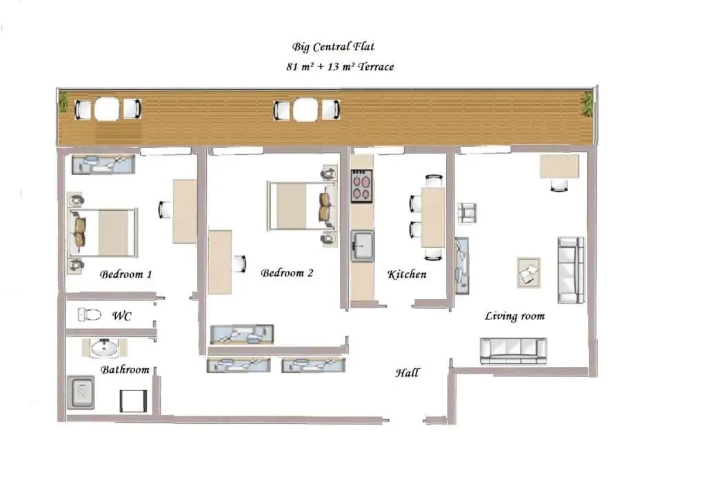 Notre Dame - Huge Sunny Modern 2br Flat - Terrace - photo 11