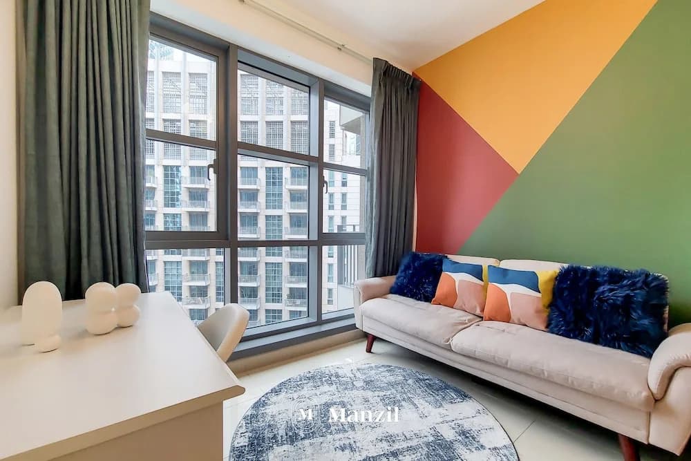 Manzil -Cozy 1BR Apt w/ Downtown Skyline Burj View - photo 4