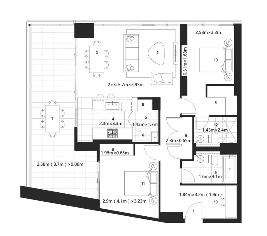 Wentworth Point Oversized balcony view apartment - photo 12