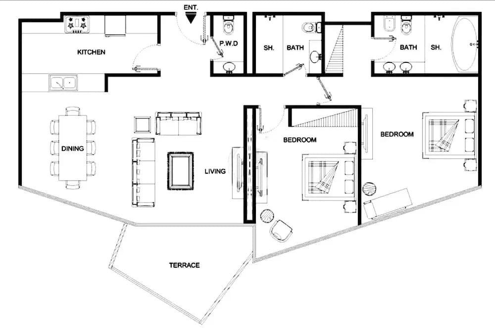LUX The Dubai Marina Skyline Suite 2 - photo 18