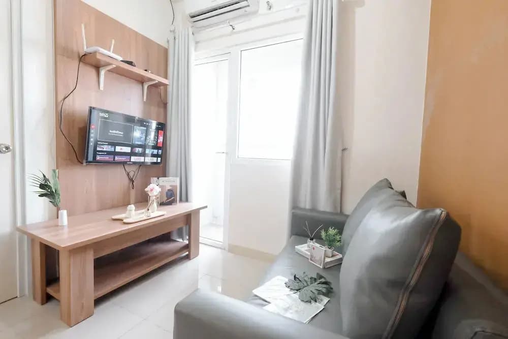 Neutral Tone 2Br At Green Pramuka City Apartment - photo 1