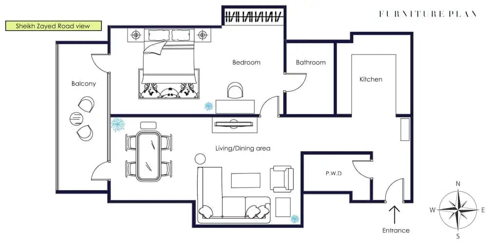 bnbme | Saba Tower | 1 BDR - photo 1