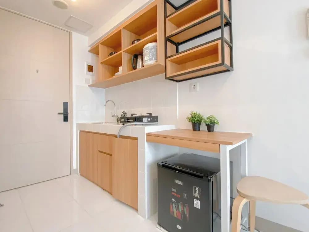 Wooden Style Studio At Apartment Tokyo Riverside Pik 2 - photo 6
