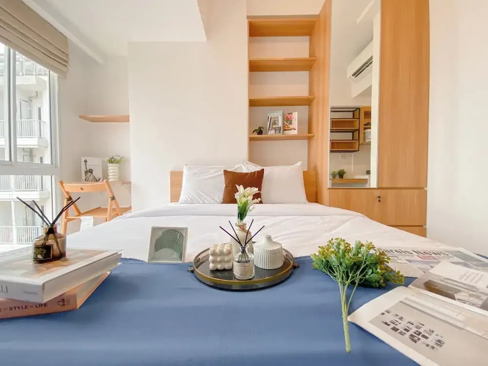 Wooden Style Studio At Apartment Tokyo Riverside Pik 2 - photo 3