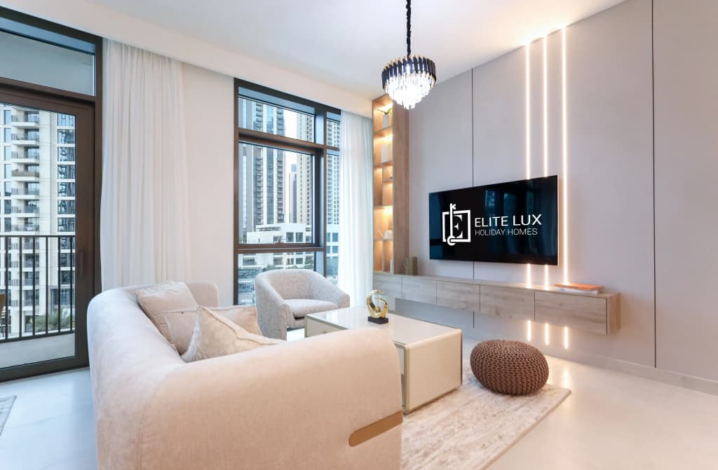 Elite LUX Holiday Homes - Dubai Creek Oasis: 2BR Luxe w/ Burj View Apartments - photo 4
