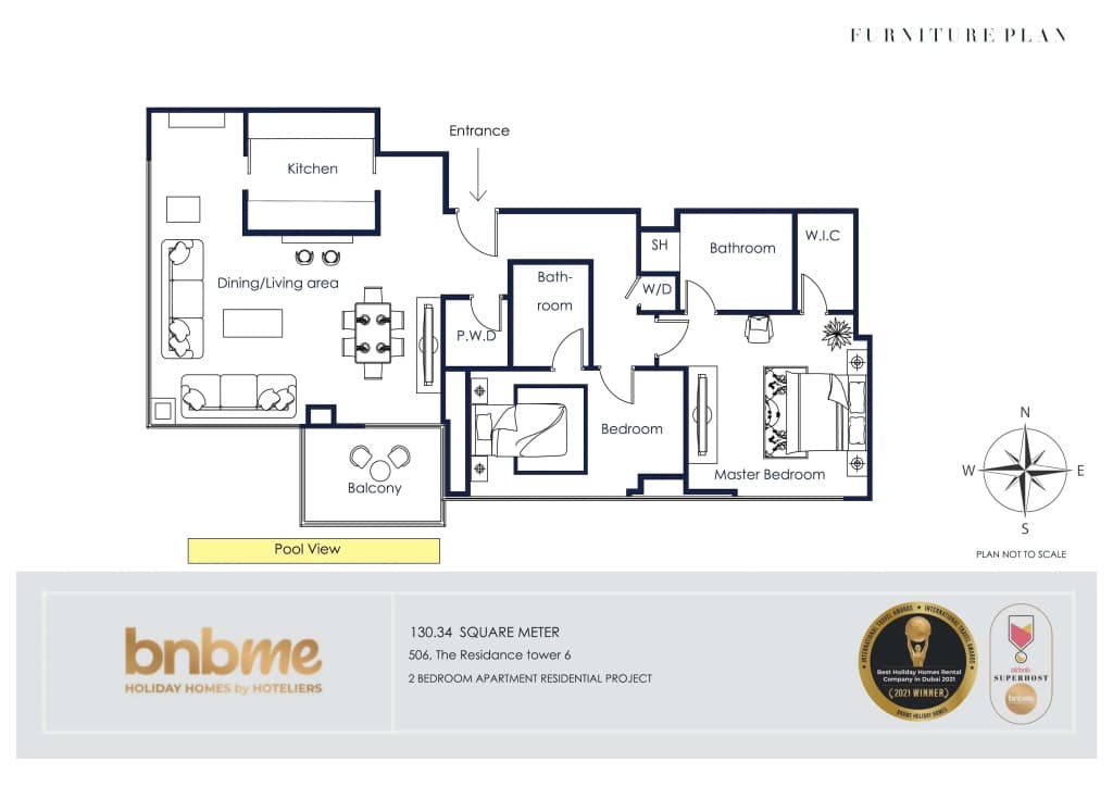 bnbmehomes | The Residence Tower-6 | 2B in DT-501 Apartments - photo 45