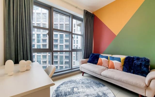 Manzil -Cozy 1BR Apt w/ Downtown Skyline Burj View - photo 4