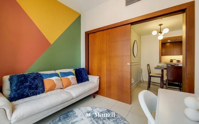 Manzil -Cozy 1BR Apt w/ Downtown Skyline Burj View - photo 3