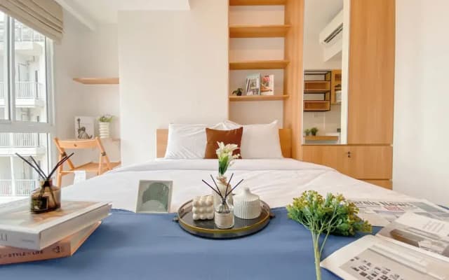 Wooden Style Studio At Apartment Tokyo Riverside Pik 2 - photo 3